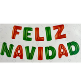 Set de Globos Metálicos Feliz Navidad